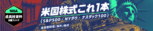 米国株式これ1本（S&P500・NYダウ・ナスダック100）